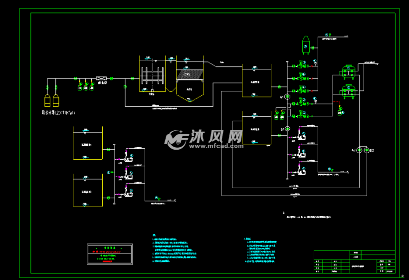 含冷水热水消防的给水厂图纸设计一套