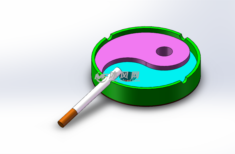创意烟灰缸布置3d模型