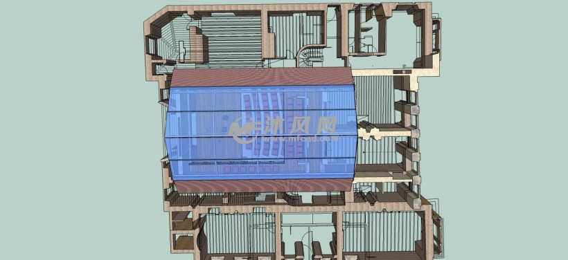 贝尔蒙剧院舞台室内结构设计三维模型