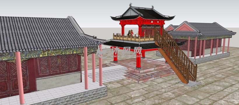 sketchup模型 中外古建筑模型 中国古代建筑模型