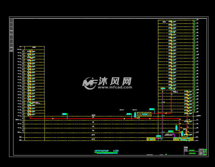 给排水管道立管做法详图 - cad建筑图纸 - 沐风网