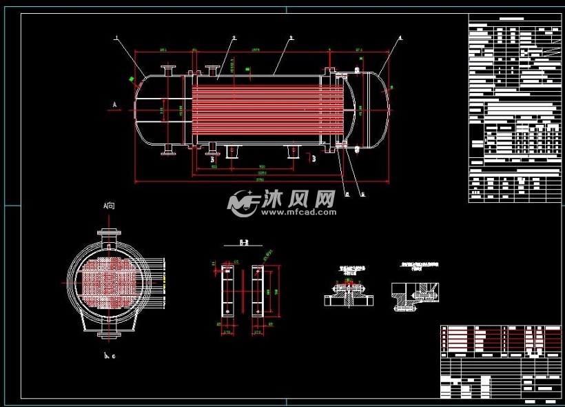 cad列管式换热器