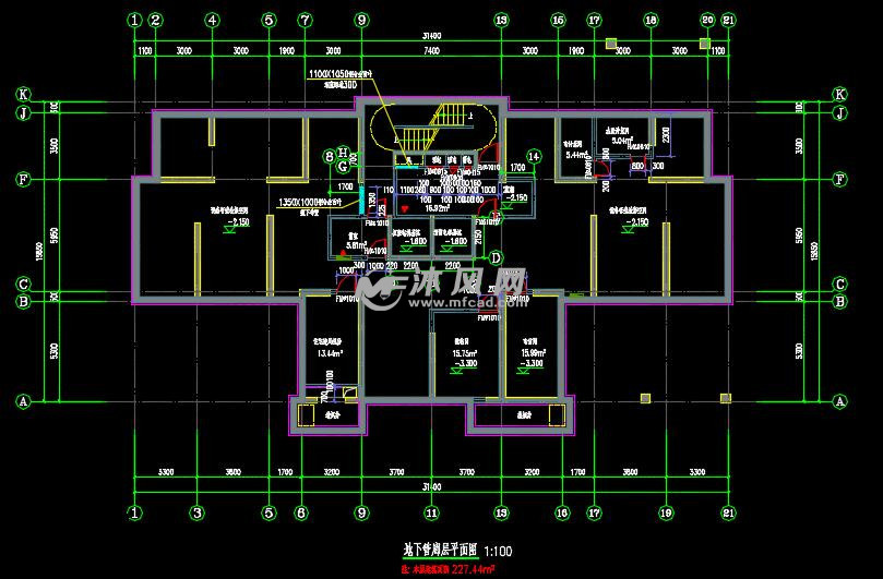 27层住宅(一梯四户)建筑施工图 - 住宅建筑图纸