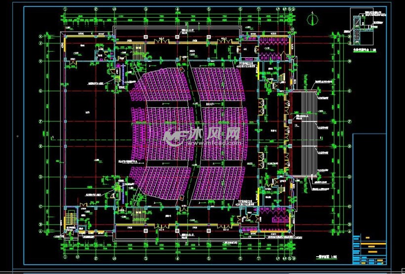 高级中学单层报告厅(阶梯教室1200座)全专业设