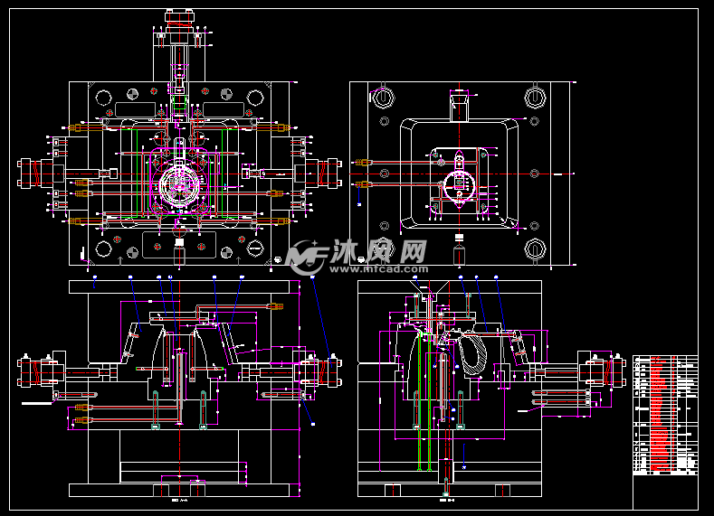 咖啡壶电热水壶把手哈夫模具