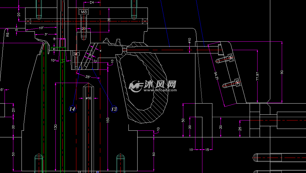 咖啡壶电热水壶把手哈夫模具