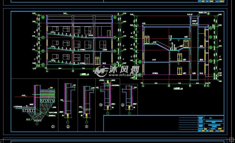 高级中学4层综合教学楼全专业设计施工图