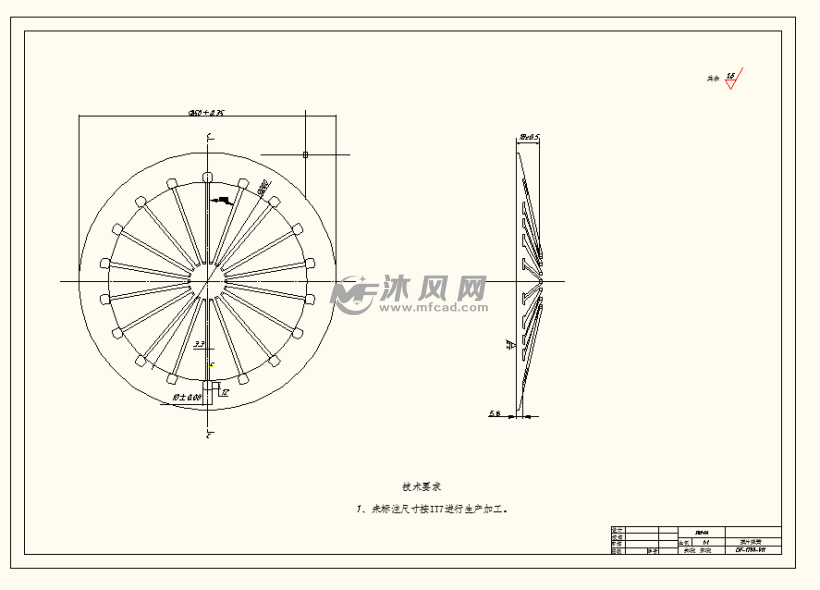 膜片弹簧离合器的设计图 - 设计方案图纸 - 沐风网