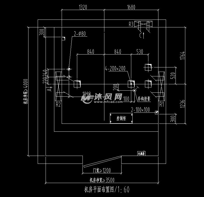 500kg电梯布置总图