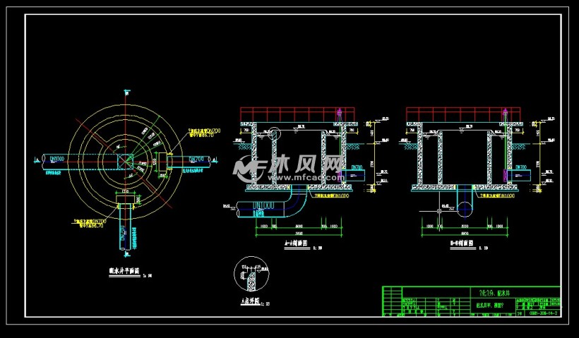 配水井平,剖面图