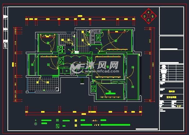 御河湾-三室两厅两卫家装施工图