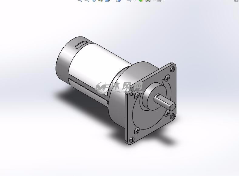 9款dfgb60r(f) 永磁直流齿轮减速电机模型 - 零部件模型图纸 - 沐风网