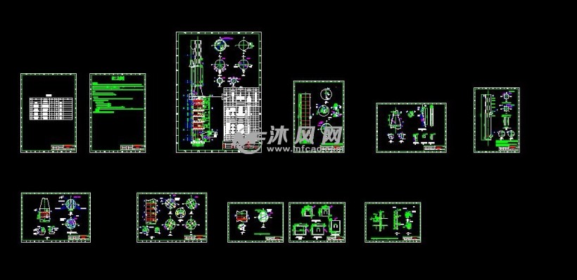 与系统图设计图纸设计详细完整, 脱硫塔是化工设备中的重要设备,是对