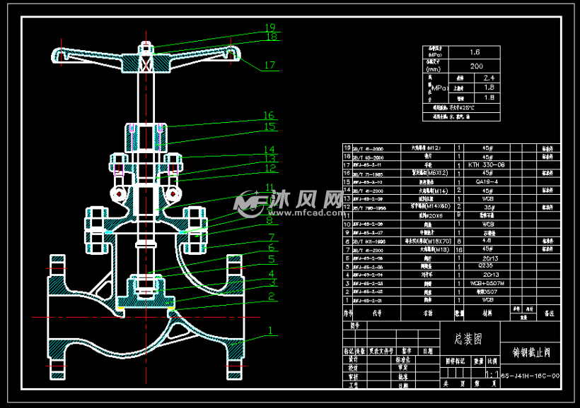 dn65截止阀pn16公斤阀门