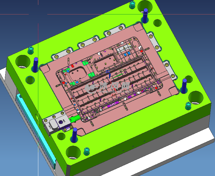 笔记本键盘面板塑胶模具3d结构