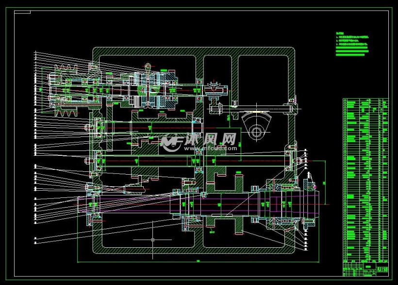 专用镗床i型主轴箱部件设计参数数据3kw1450转速200300400500