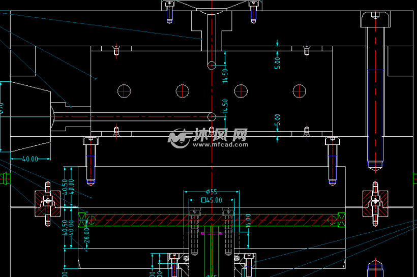 模具进胶方式特写