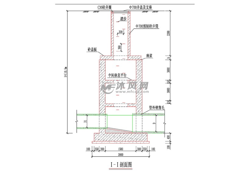 超深检查井大样图