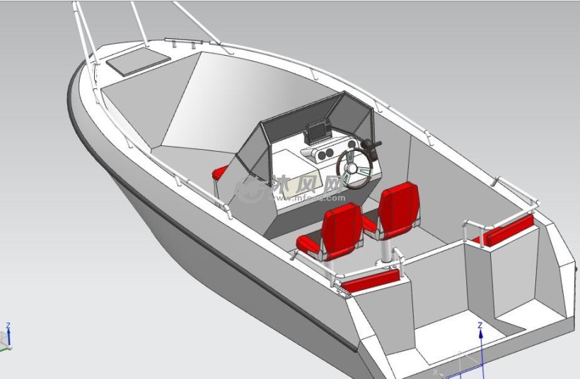 观光游艇快艇型号580cc模型 - 海洋船舶图纸 - 沐风网