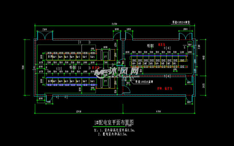 1#配电室平面布置图