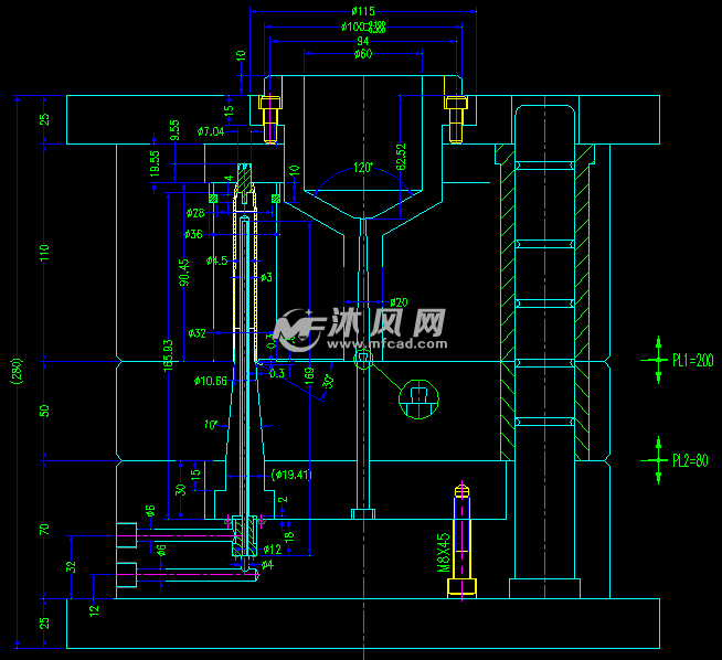 圆珠笔笔筒模具