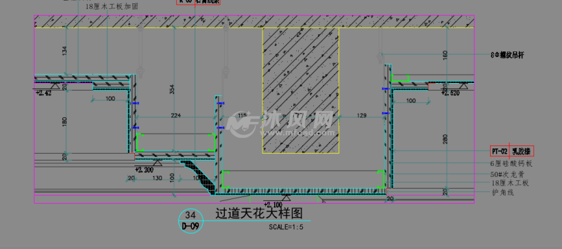 复式楼装修天花造型大样图