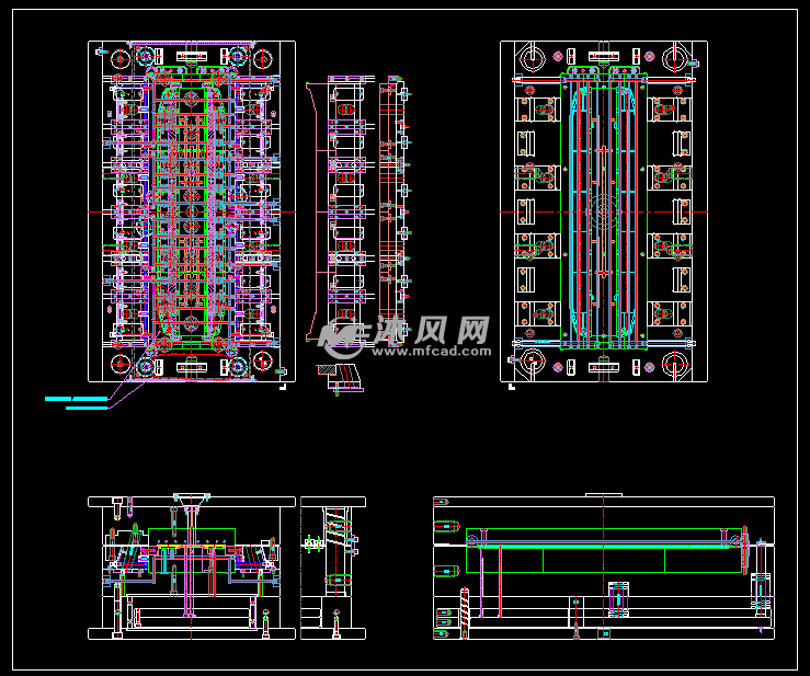 冰箱门上下端盖壳模具