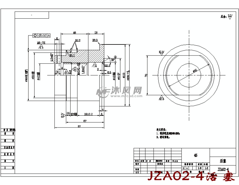 jza02-4铲板油缸活塞的铣宽70两侧面夹具设计及加工工艺规程装备