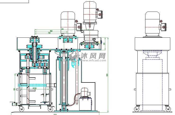 swxj1000液压升降行星搅拌机 - 通用设备图纸 - 沐风网