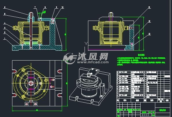 法兰盘钻φ6孔夹具