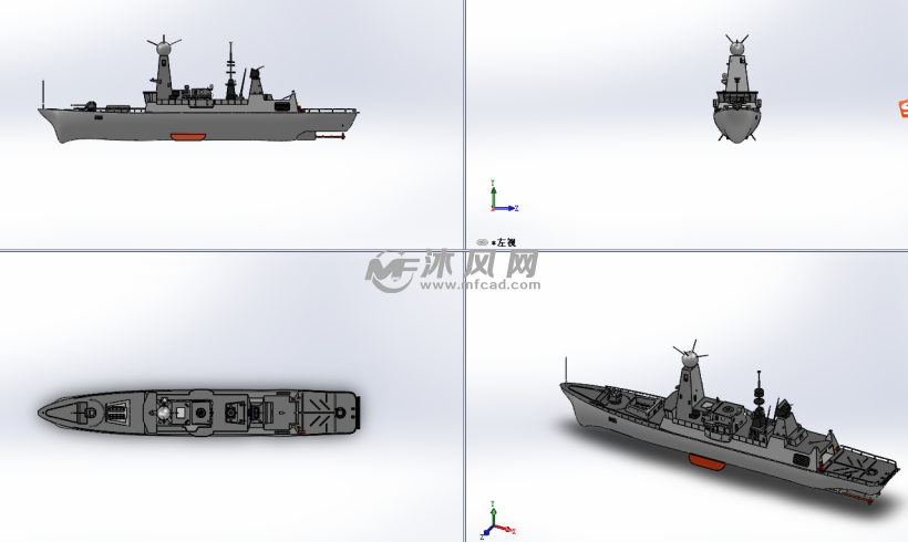 防空驱逐舰 - 海洋船舶图纸 - 沐风网