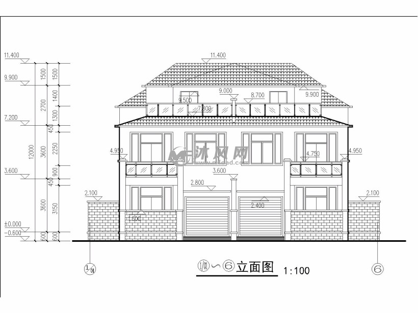 cad别墅建筑图