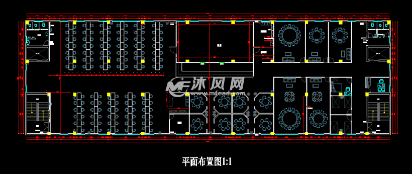 大型员工餐厅平面图