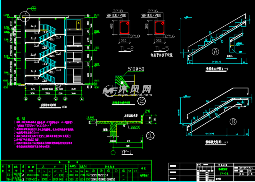 楼梯配筋图