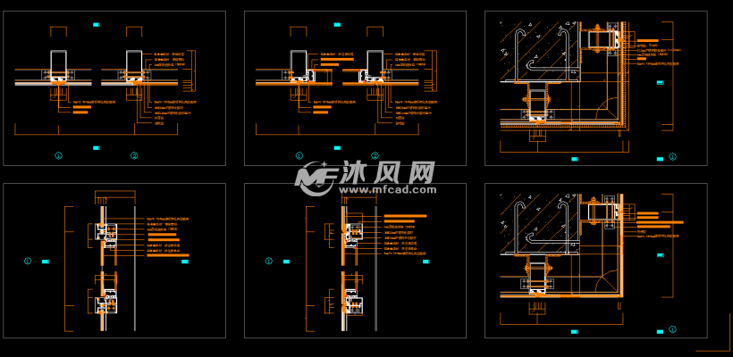 玻璃幕墙节点图立面图