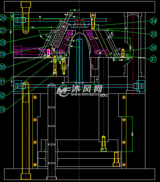 二次顶出电吹风机扁风嘴模具