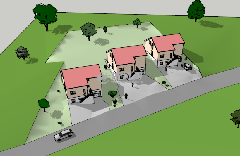 山区新农村住宅规划建造模型