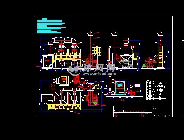 vocs废气处理2万风量催化燃烧装置图纸