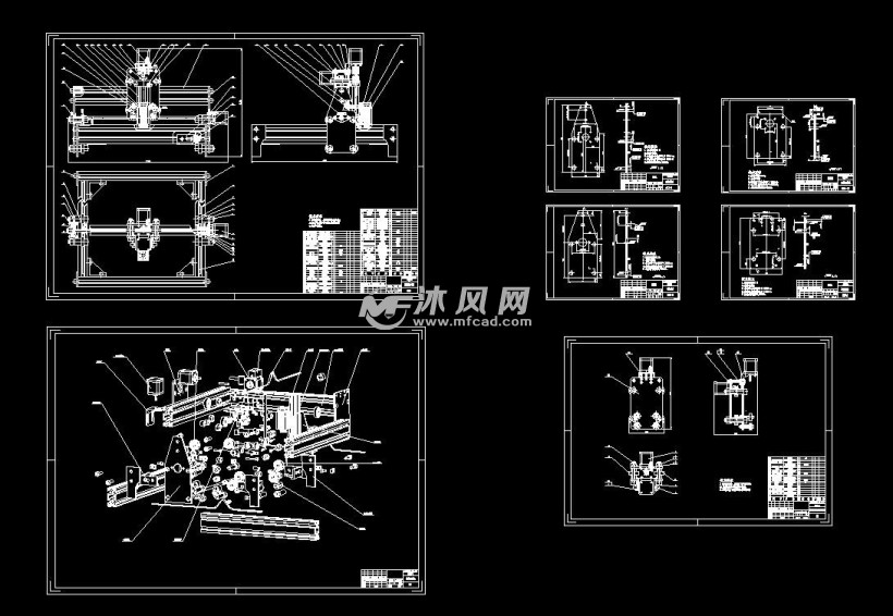 cad激光雕刻机设计 - 设计方案图纸 - 沐风网