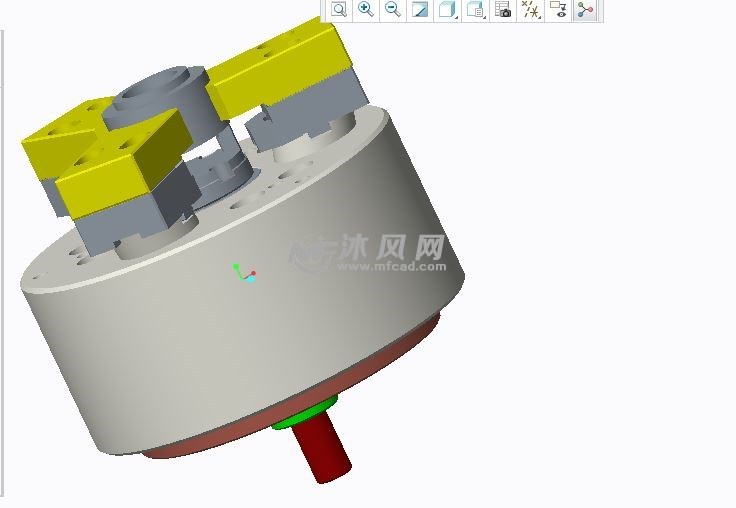 210斜柱后拉三爪卡盘夹具夹持小零件