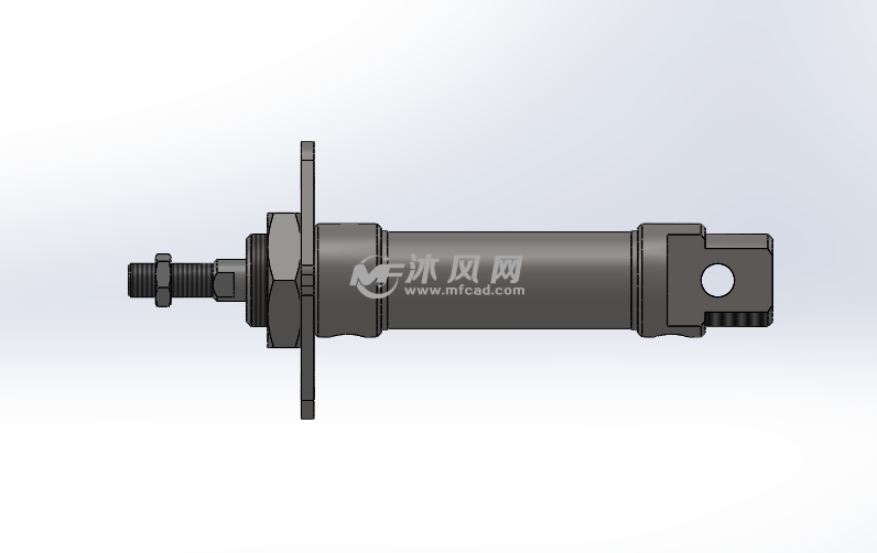 9款qgbxmf1杆端法兰型气缸模型