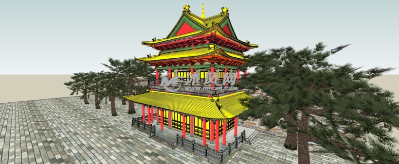 sketchup模型 中外古建筑模型 中国古代建筑模型