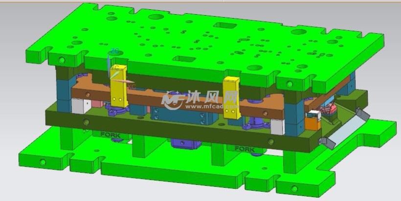 汽车小连接加强板欧美工厂用的连续冲压模具结构