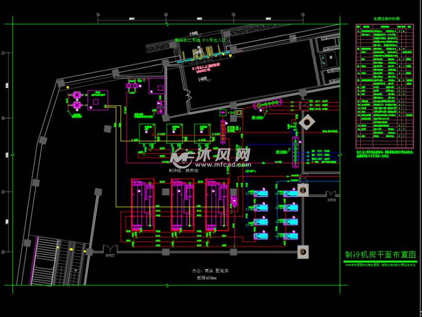 制冷机房平面布置图