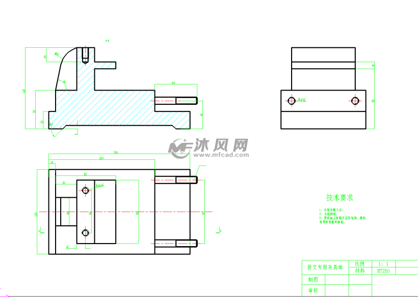 夹具体零件图