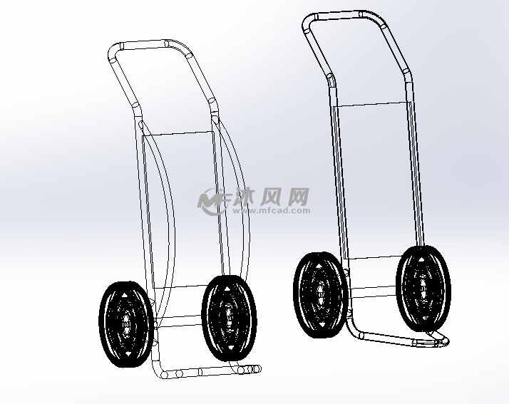 2款手推车模型设计图