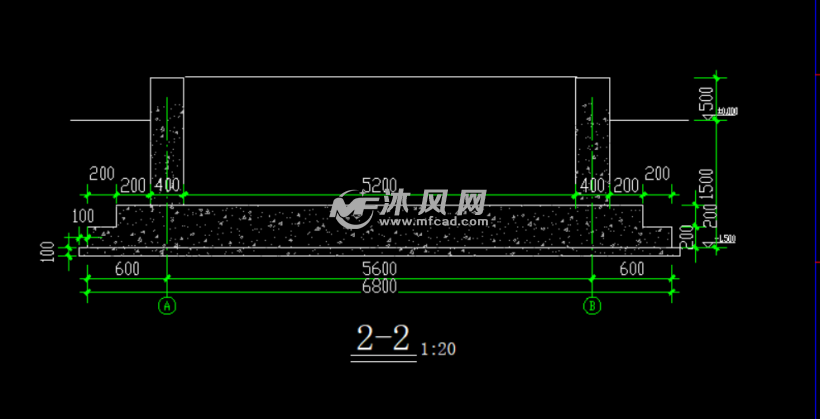 某项目箱变基础地基图 - 建筑模型图纸 - 沐风网