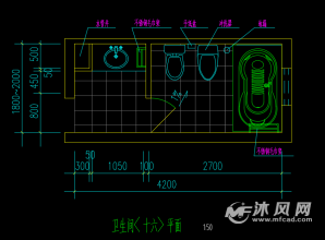 各类卫生间建筑设计布置图