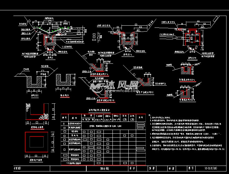 某高速道路排水设计详图 - cad建筑图纸 - 沐风网