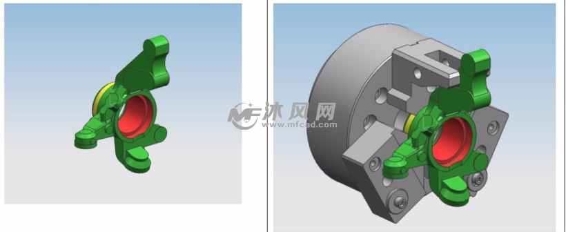 转向节车加工内孔车床夹具